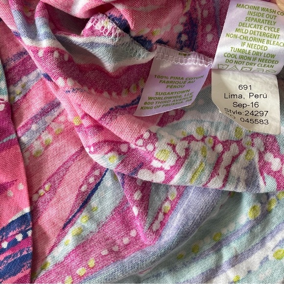 Lilly Pulitzer Sorella Top Magenta Oh My Guava Sz S - Picture 10 of 10